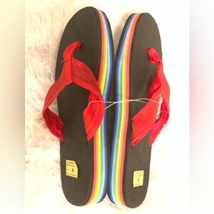 Vintage1980’s Rainbow unisex flip flops